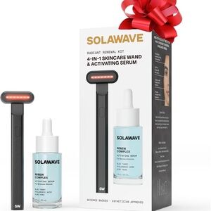 Solawave skin care wand with red light - black, partial serum
